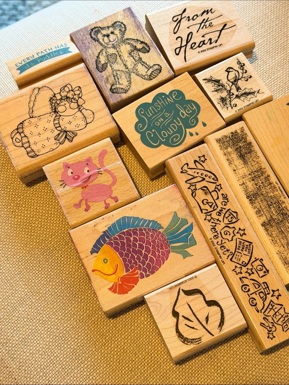 Wooden Stamp Set - Assorted Color Kids Toy Stamps
